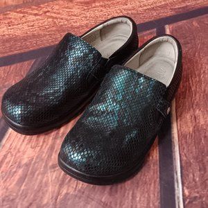 Alegria by PG Lite Women's KAR-468x  Navy Black Iridescent Slip On Shoe Sz 41